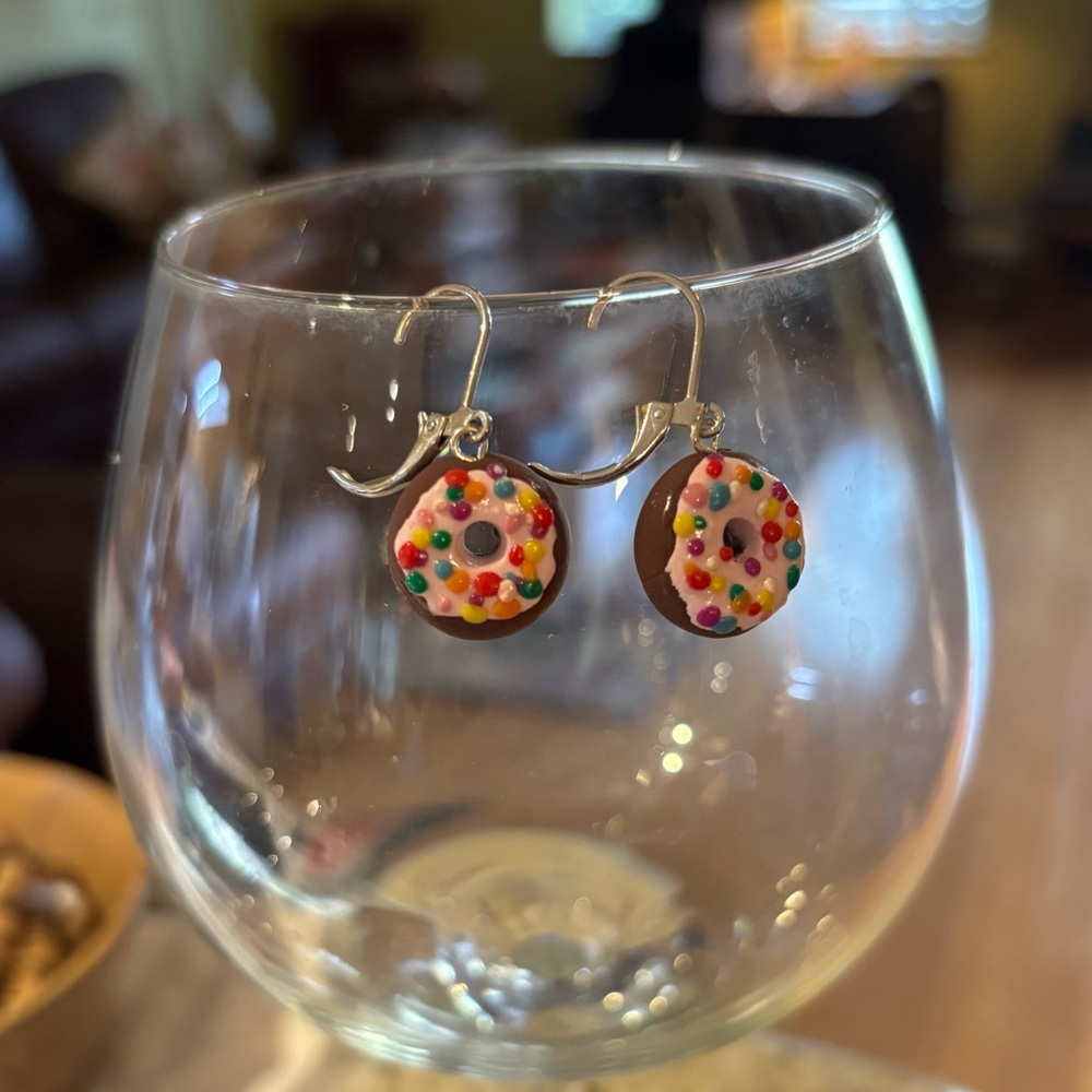 Colorful Donut Drop Earrings